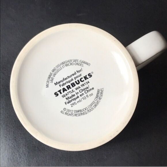 Starbucks 2012 White Ceramic Mermaid Logo Coffee Mug Cup 10 oz - Picture 6 of 9